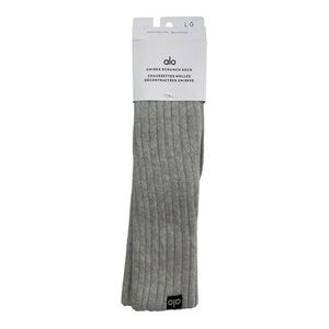 Alo Yoga Unisex Knee-High Gray Scrunch Socks NWT